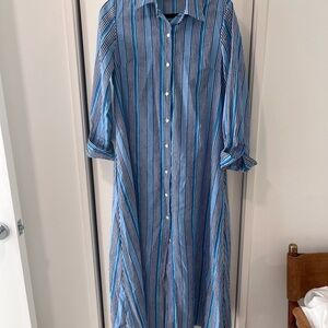 Blue Striped Women's Dress